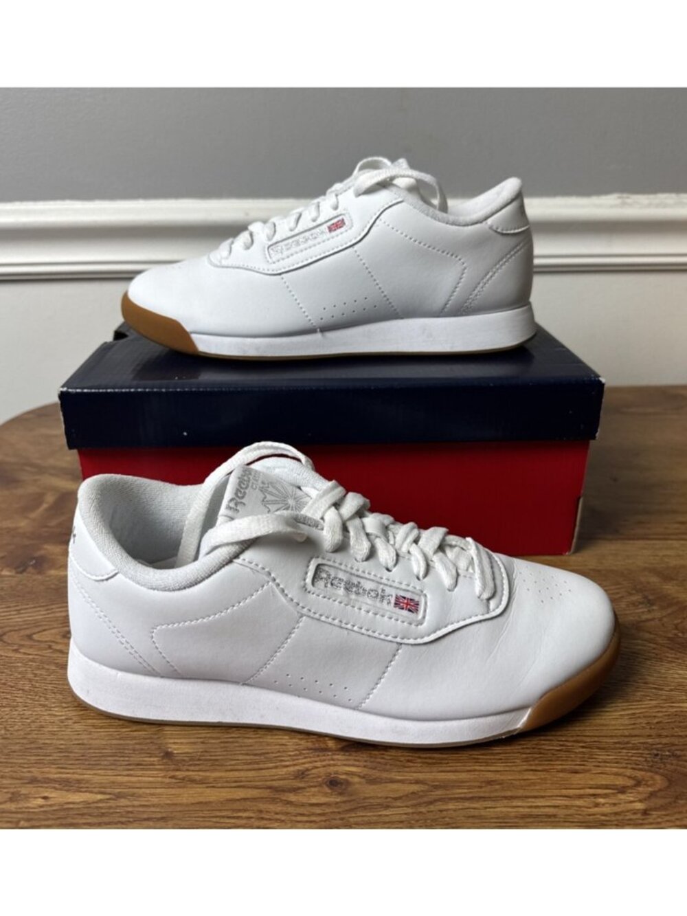 Reebok Princess Women's Size 7 Training Athletic Casual Shoes White Gum